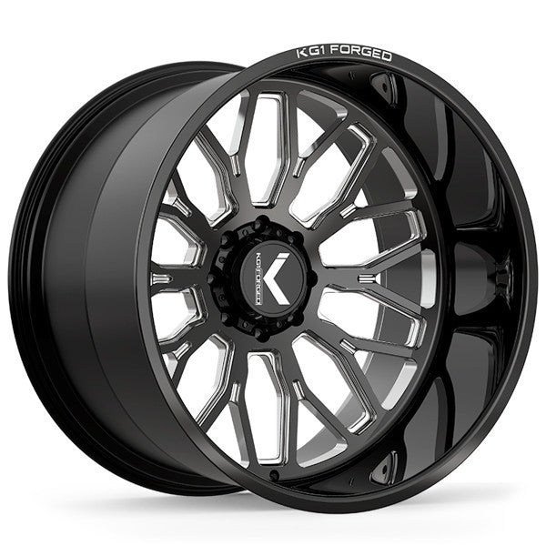 JACKED 24x12 8X180 ET-44 CB 124.3 Gloss BLK-MILLED