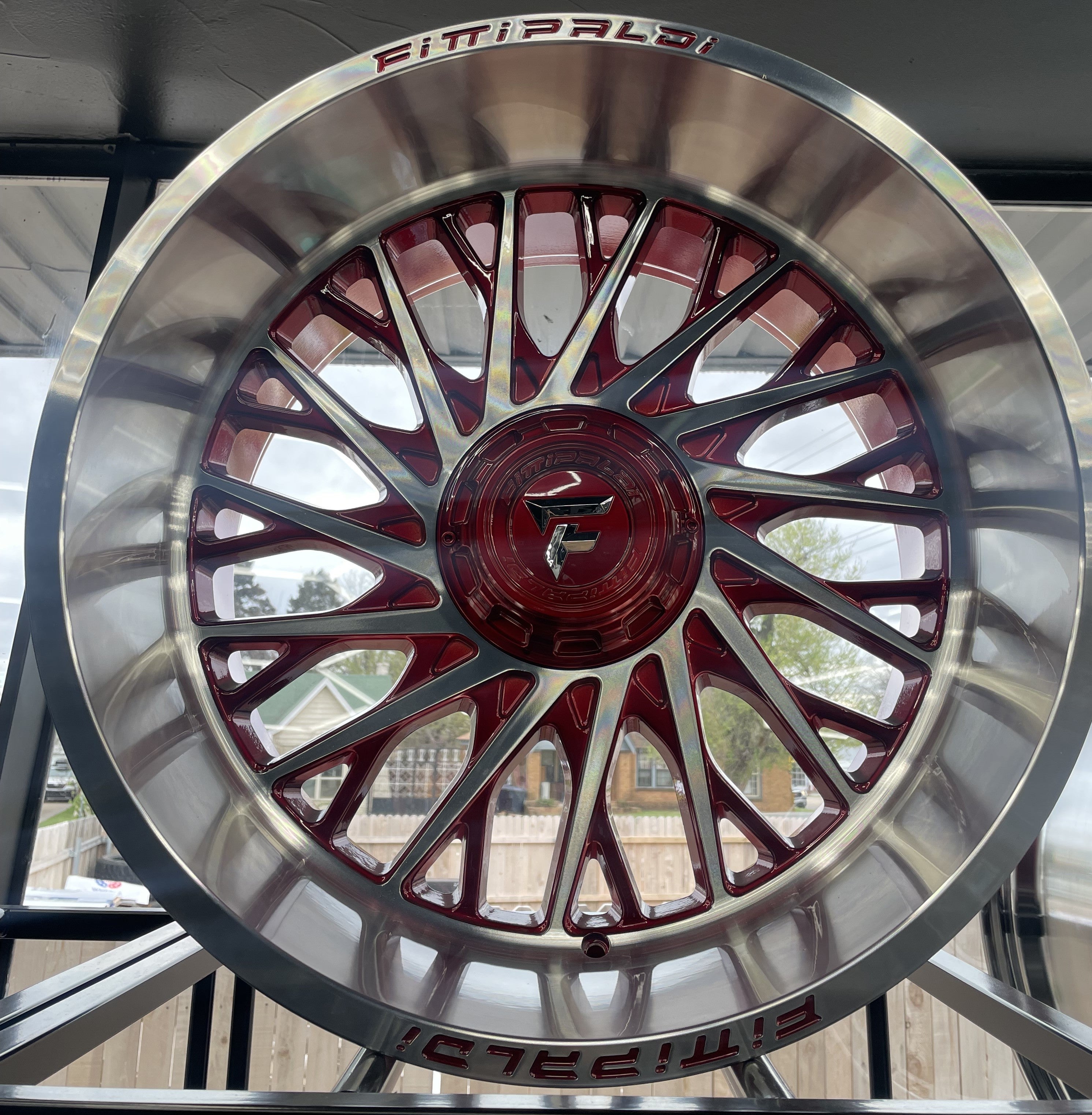 FA08MR 22x12 6x135/6x5.50 ET -44 CB 106.2 GLOSS RED MACHINED